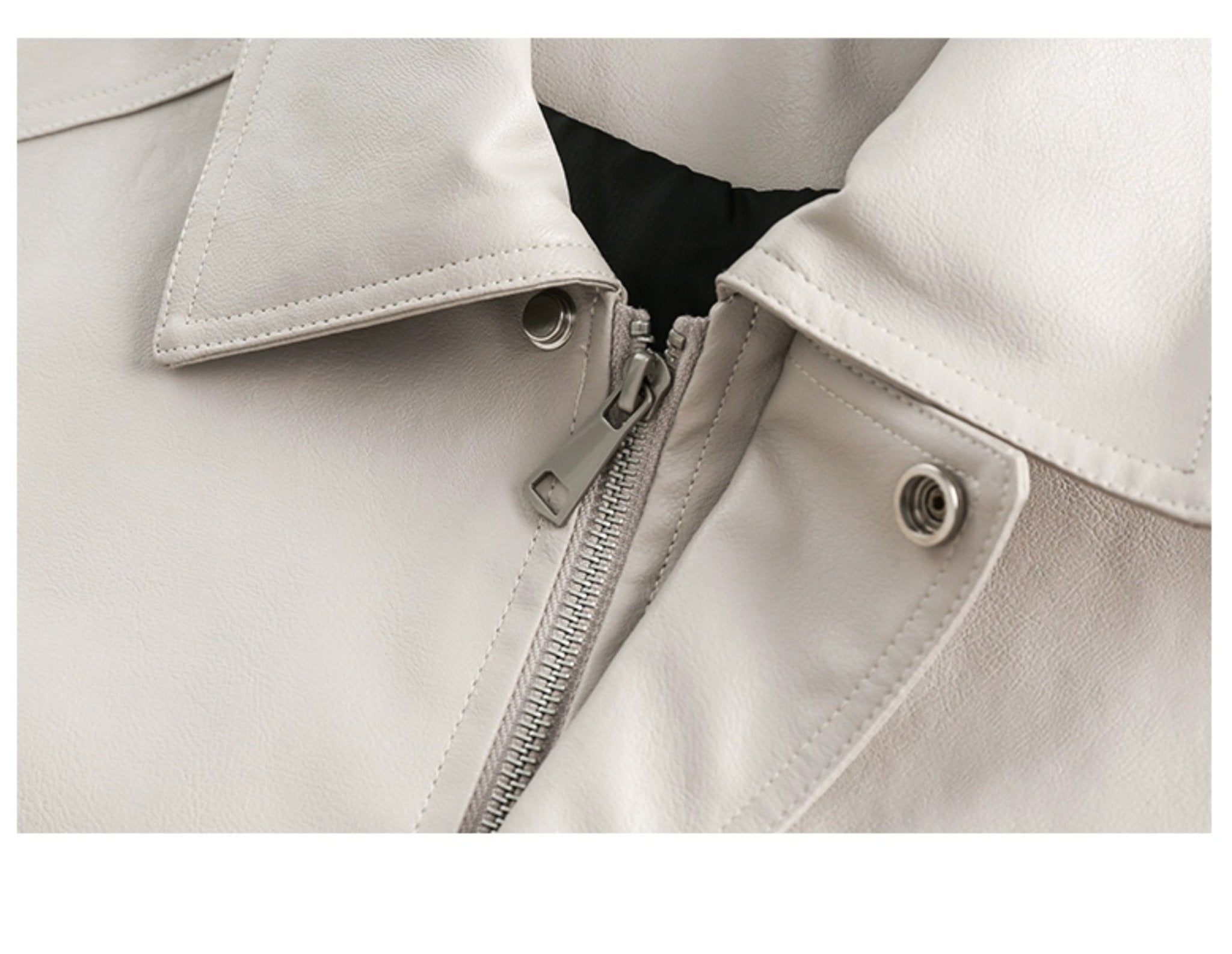 CATTEE Retro motorcycle Lapel Leather Jacket - COPPING THREADS - CATTEE