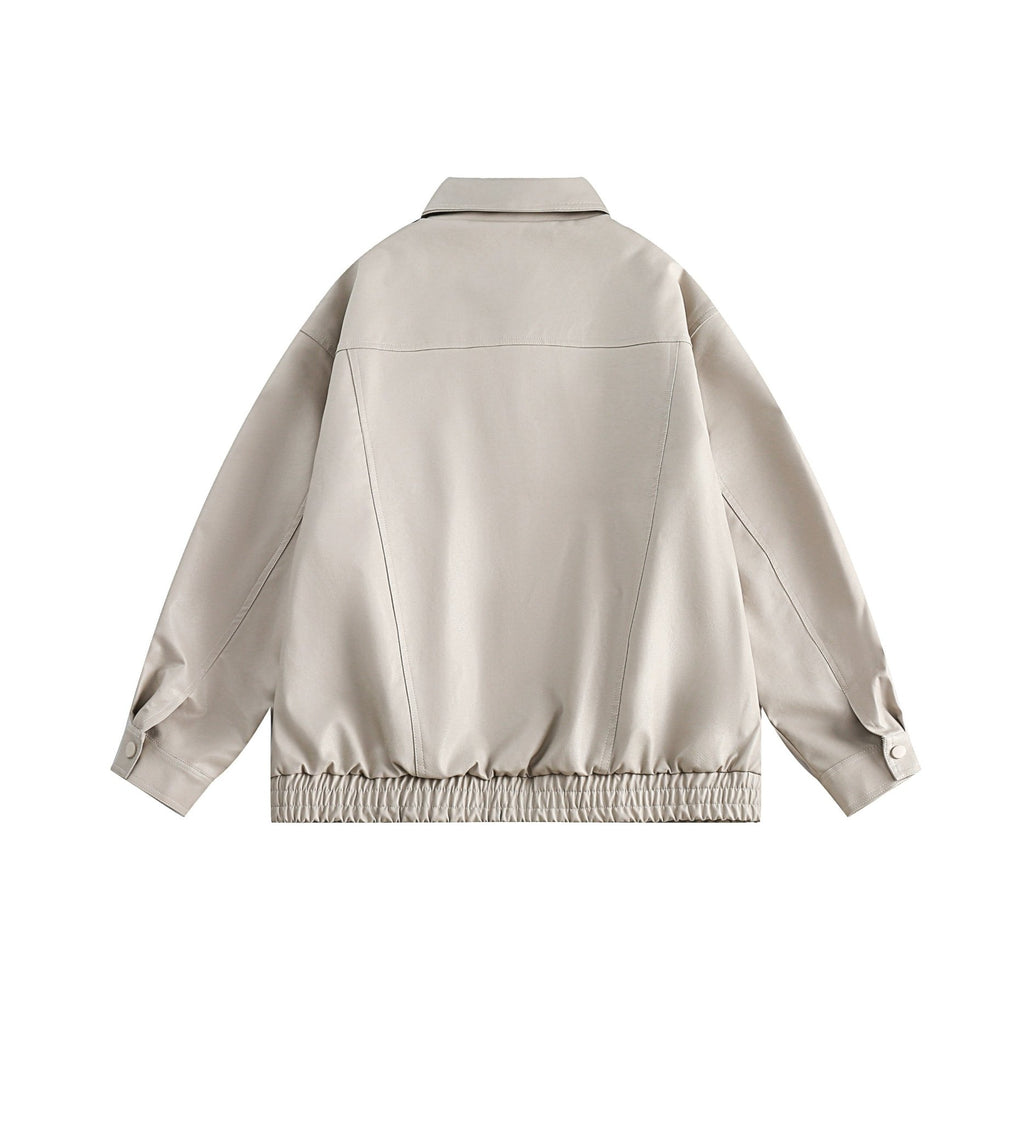 CATTEE Retro motorcycle Lapel Leather Jacket - COPPING THREADS - CATTEE