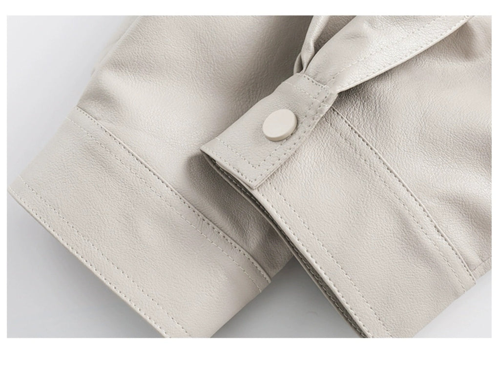 CATTEE Retro motorcycle Lapel Leather Jacket - COPPING THREADS - CATTEE