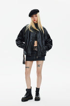 CATTEE Retro Motorcycle PU Jacket - COPPING THREADS - CATTEE