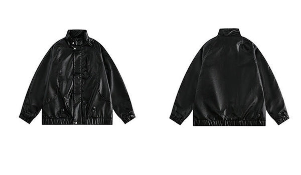 CATTEE Retro PU Leather Jacket - COPPING THREADS - CATTEE