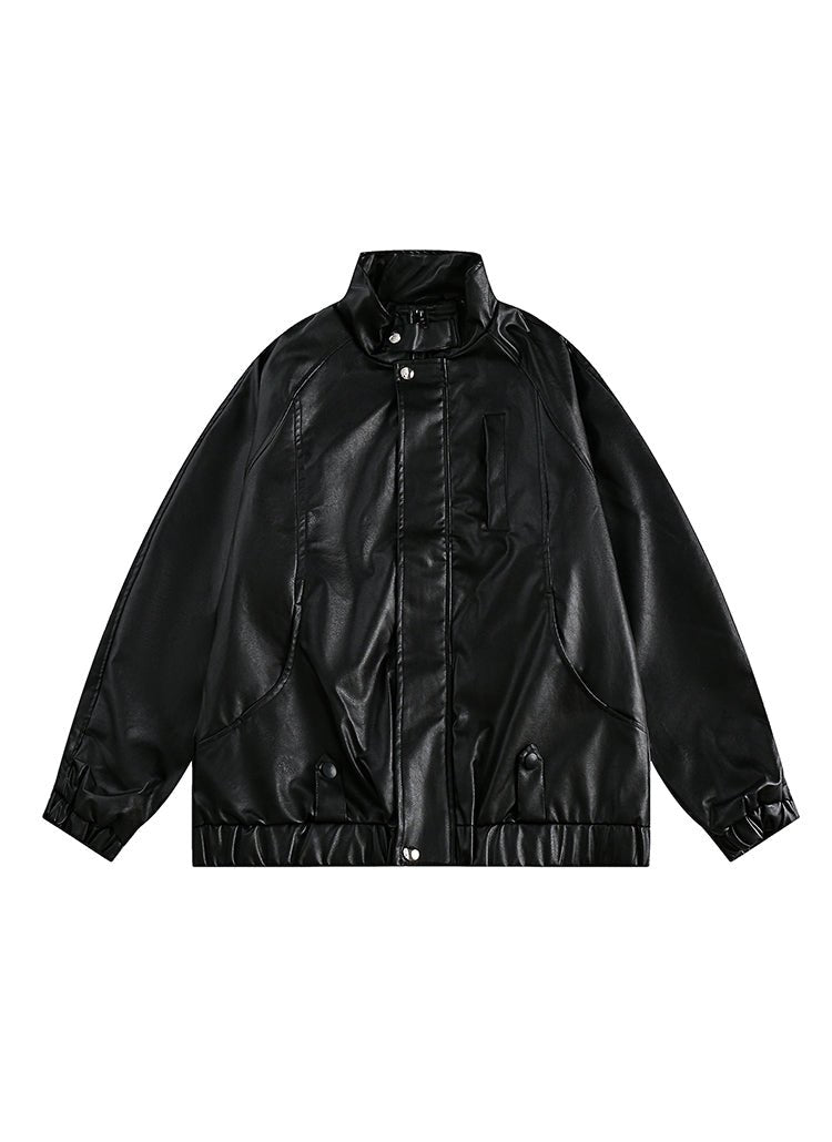 CATTEE Retro PU Leather Jacket - COPPING THREADS - CATTEE