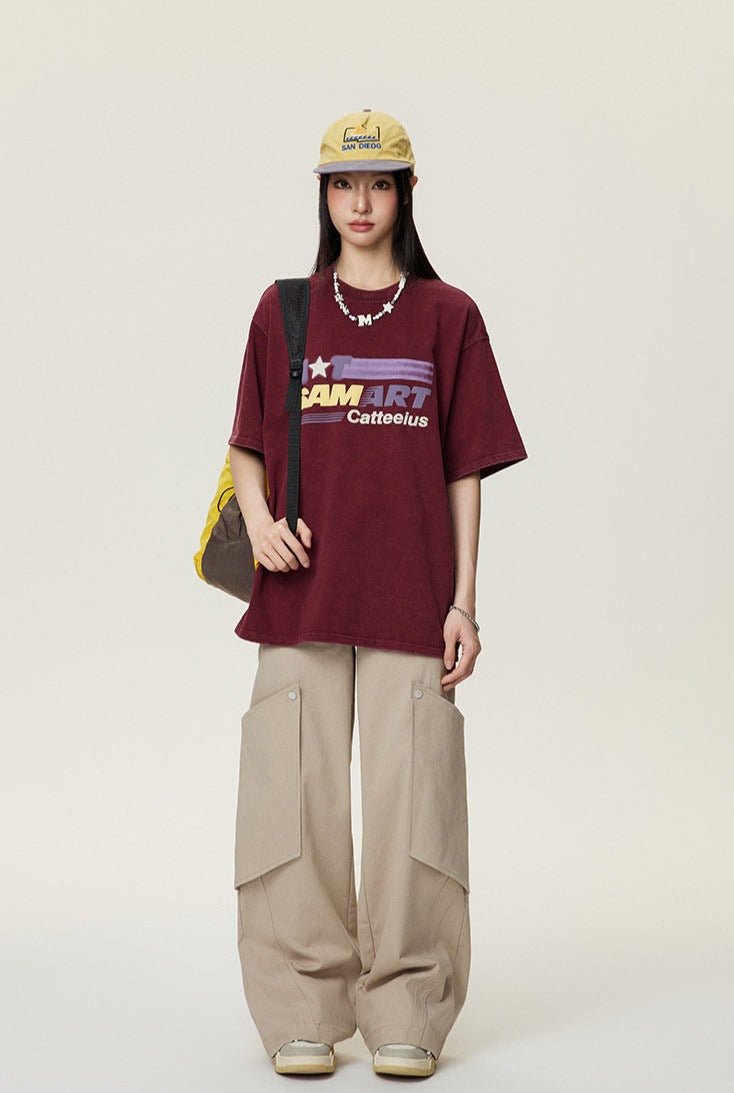 CATTEE SAMART Vintage Washed Tee - COPPING THREADS - CATTEE