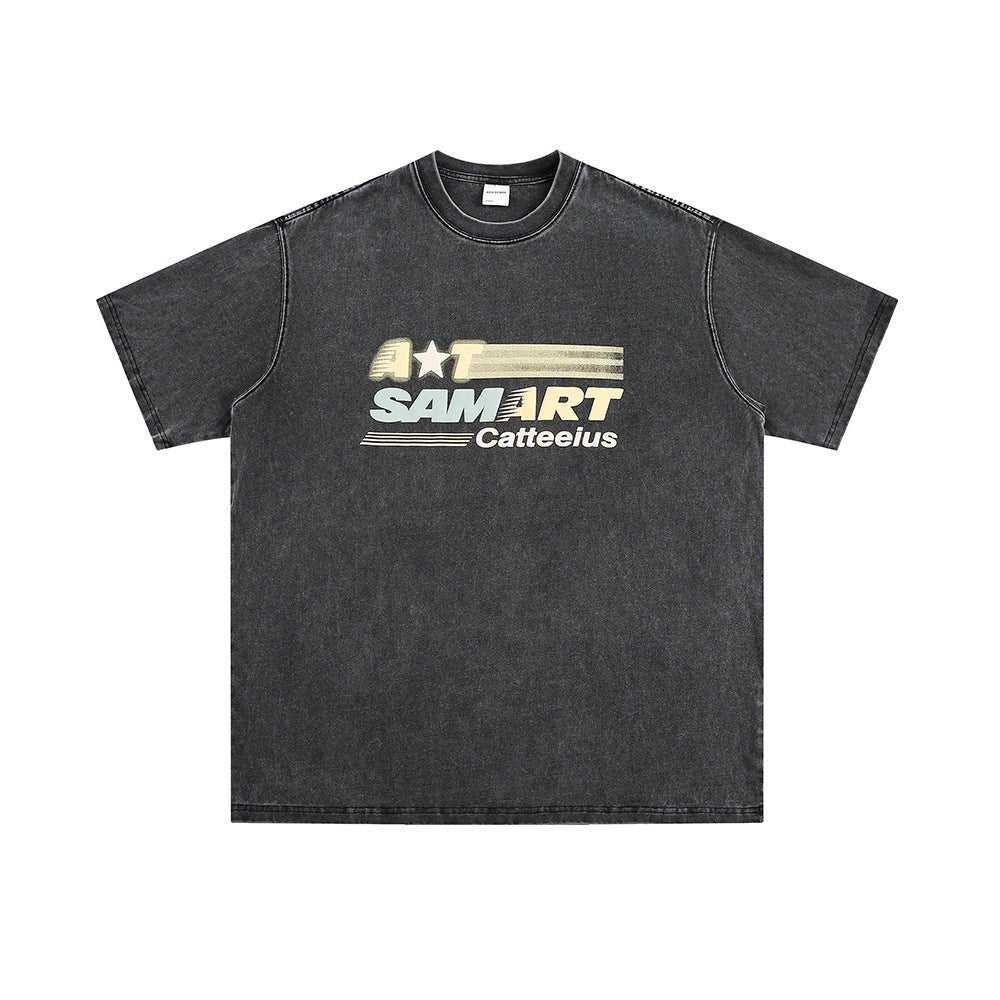 CATTEE SAMART Vintage Washed Tee - COPPING THREADS - CATTEE