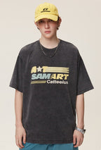 CATTEE SAMART Vintage Washed Tee - COPPING THREADS - CATTEE