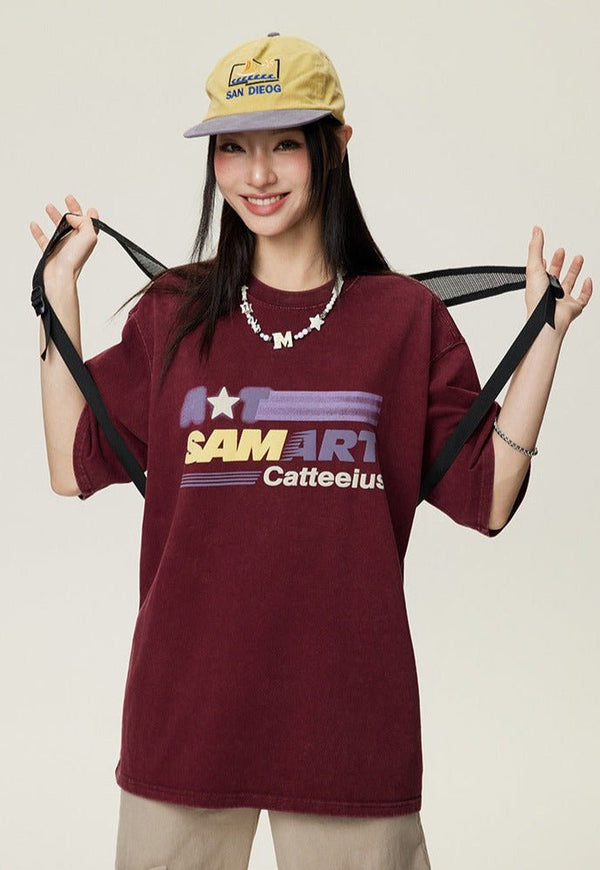 CATTEE SAMART Vintage Washed Tee - COPPING THREADS - CATTEE