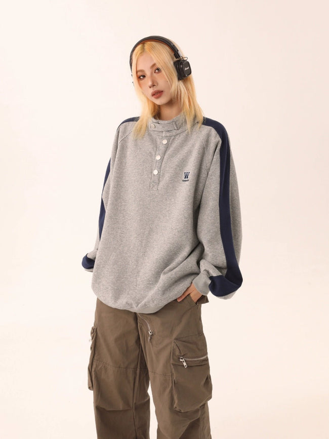 CATTEE Stand Collar Sweatshirt - COPPING THREADS - CATTEE Hover Image