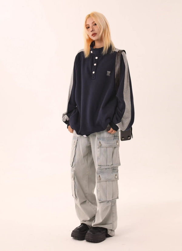 CATTEE Stand Collar Sweatshirt - COPPING THREADS - CATTEE