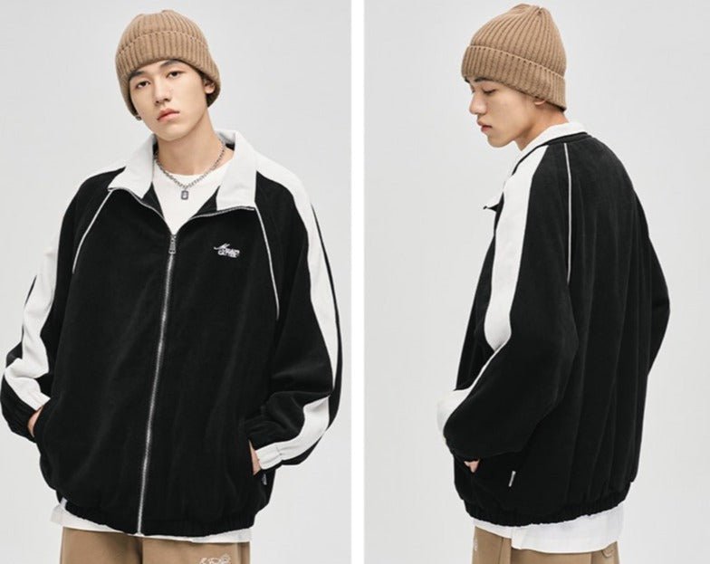 CATTEE Striped Stand Collar Jacket - COPPING THREADS - CATTEE