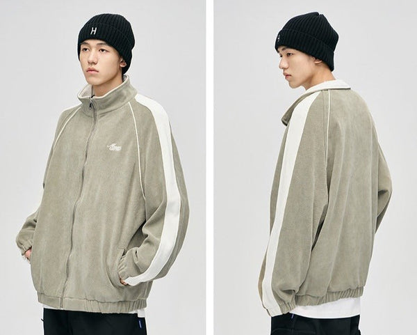 CATTEE Striped Stand Collar Jacket - COPPING THREADS - CATTEE