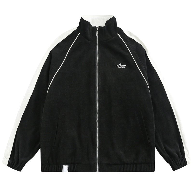 CATTEE Striped Stand Collar Jacket - COPPING THREADS - CATTEE