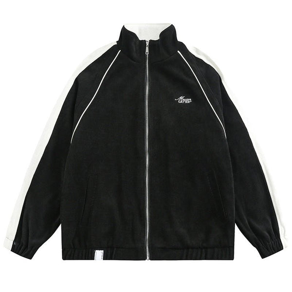 CATTEE Striped Stand Collar Jacket - COPPING THREADS - CATTEE