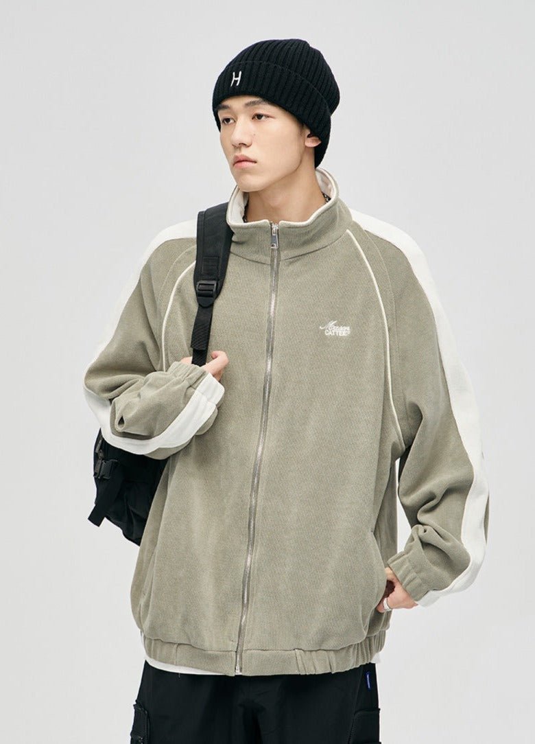 CATTEE Striped Stand Collar Jacket - COPPING THREADS - CATTEE