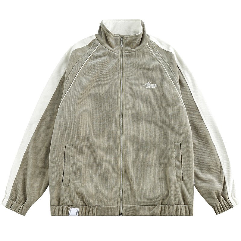 CATTEE Striped Stand Collar Jacket - COPPING THREADS - CATTEE