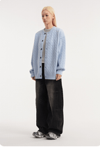 CATTEE Vintage Cable Knit Cardigan - COPPING THREADS - CATTEE