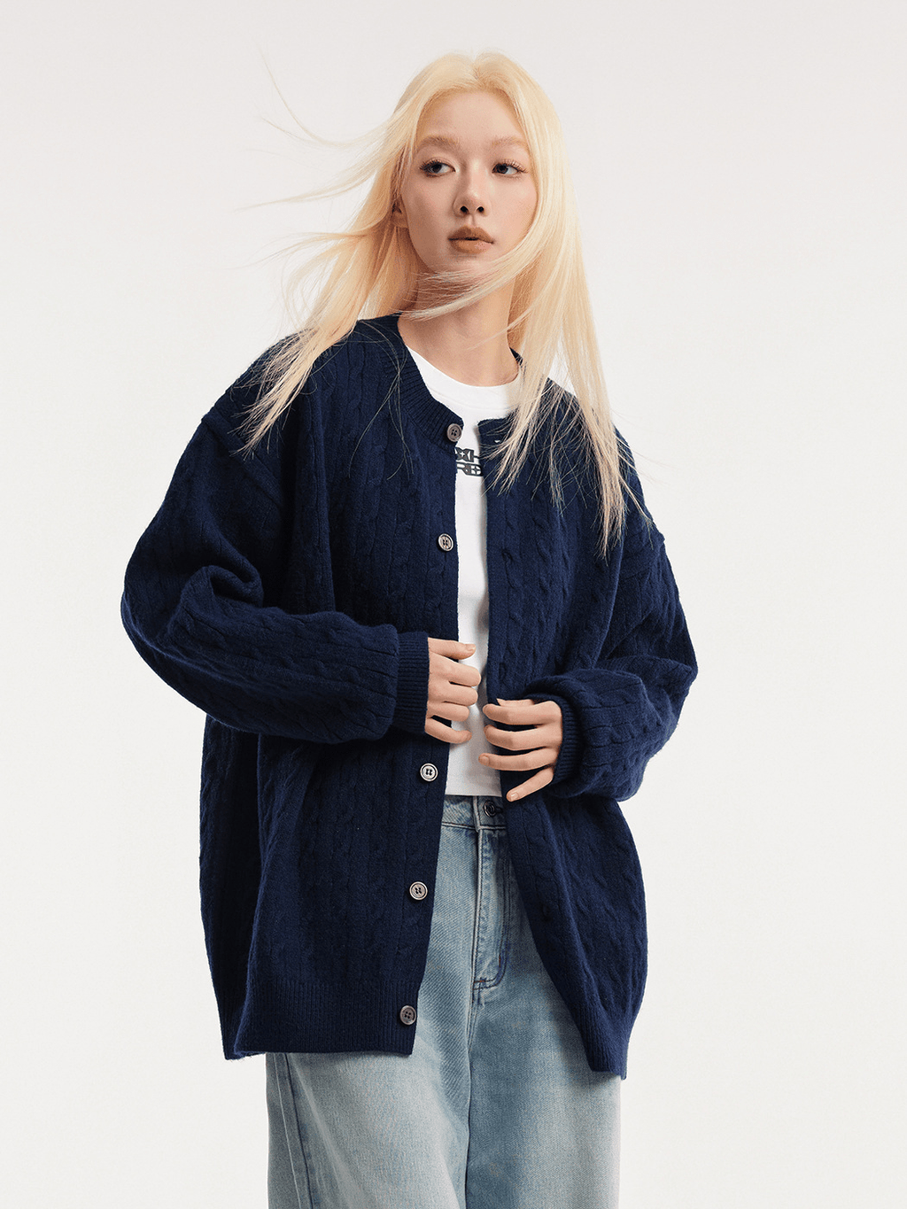 CATTEE Vintage Cable Knit Cardigan - COPPING THREADS - CATTEE