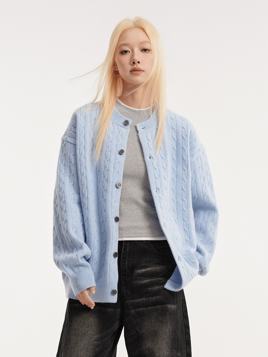 CATTEE Vintage Cable Knit Cardigan - COPPING THREADS - CATTEE