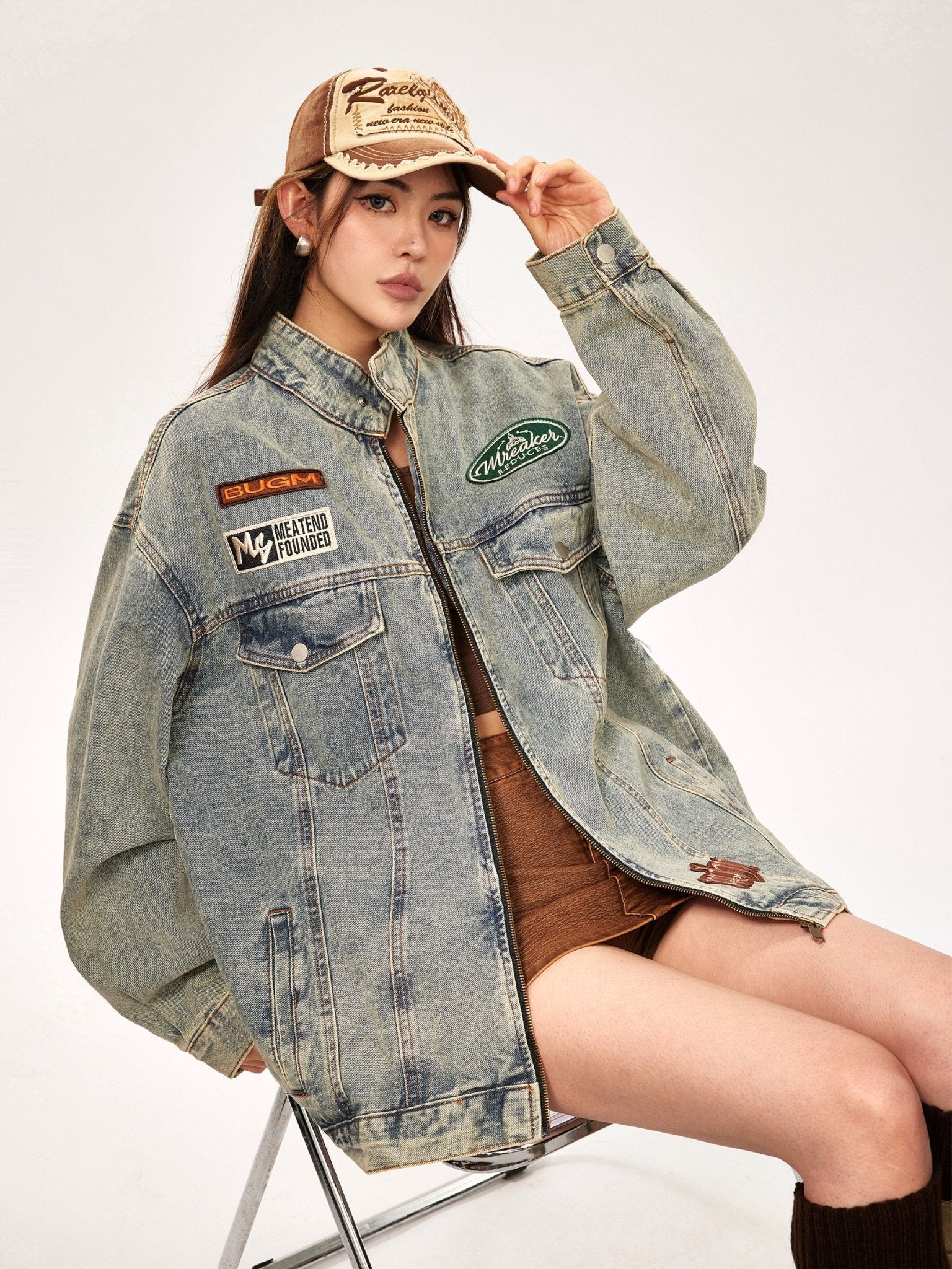 CATTEE Vintage Patchwork Denim Jacket - COPPING THREADS - CATTEE
