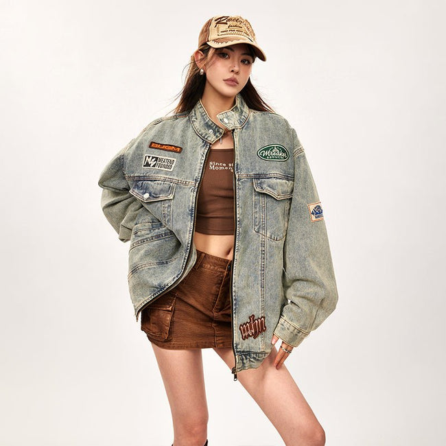 CATTEE Vintage Patchwork Denim Jacket - COPPING THREADS - CATTEE Hover Image