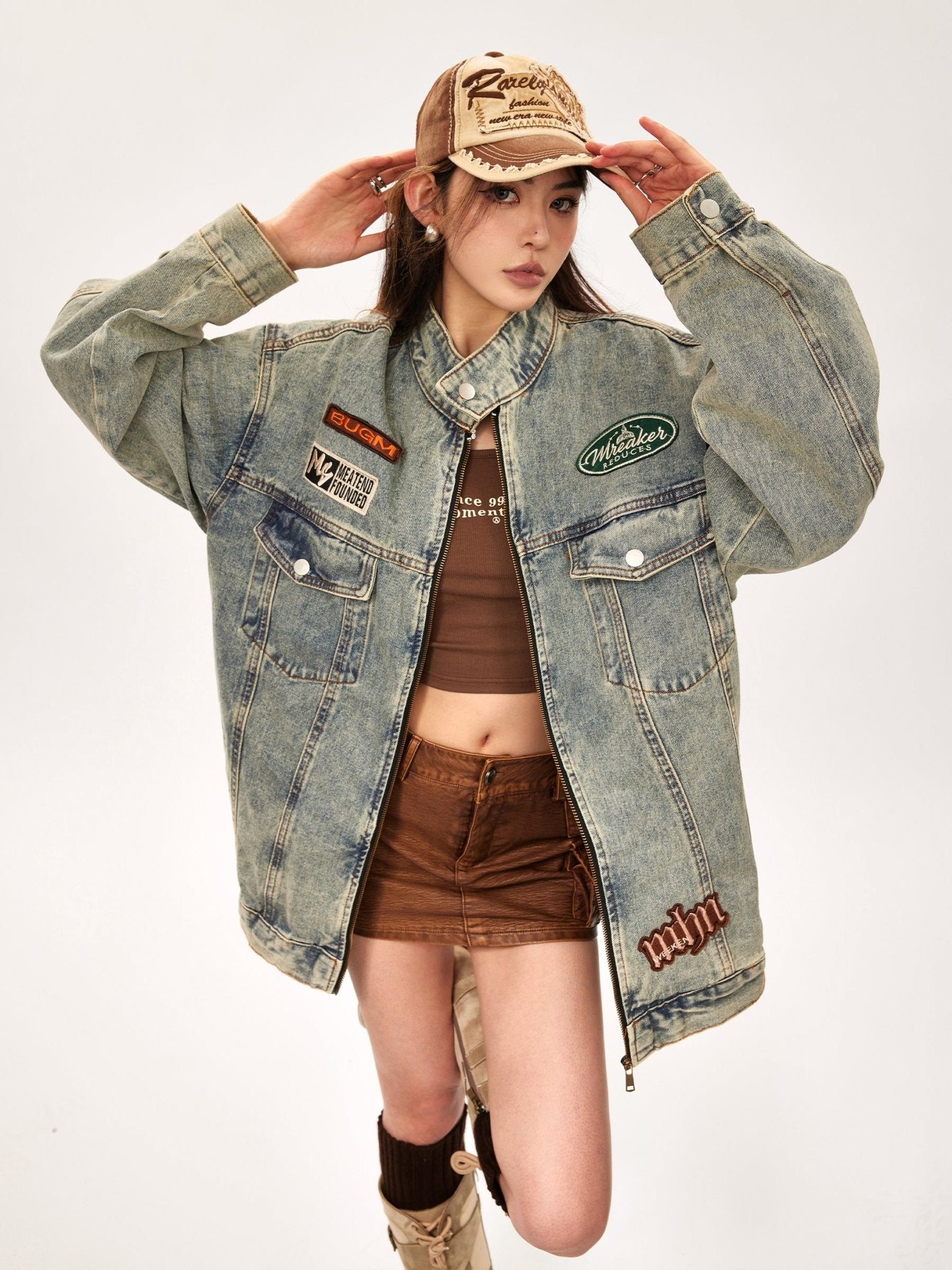 CATTEE Vintage Patchwork Denim Jacket - COPPING THREADS - CATTEE