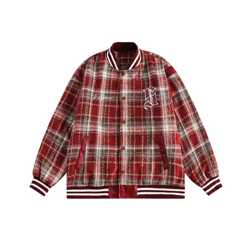 CATTEE Vintage Plaid Chanel - inspired Baseball Jacket - COPPING THREADS - CATTEE