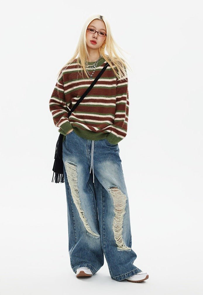 CATTEE Vintage Striped Sweater - COPPING THREADS - CATTEE