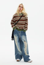 CATTEE Vintage Striped Sweater - COPPING THREADS - CATTEE