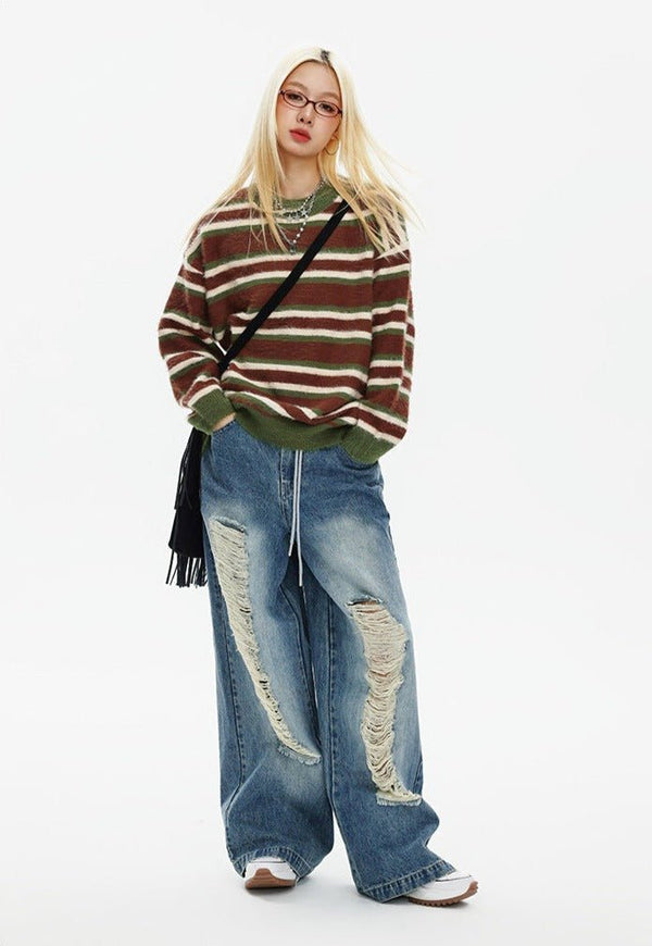 CATTEE Vintage Striped Sweater - COPPING THREADS - CATTEE