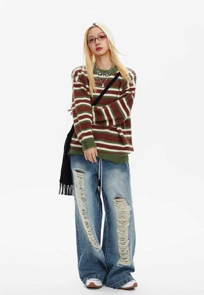 CATTEE Vintage Striped Sweater - COPPING THREADS - CATTEE