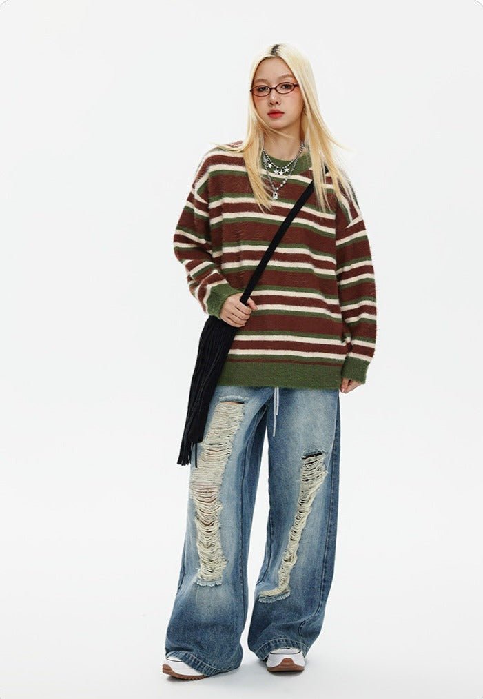 CATTEE Vintage Striped Sweater - COPPING THREADS - CATTEE
