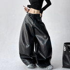 Vintage Faux Leather PU Trousers