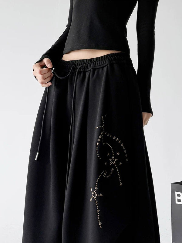 Celestial-Print Wide-Leg Sweatpants - COPPING THREADS - CT ORIGINALS