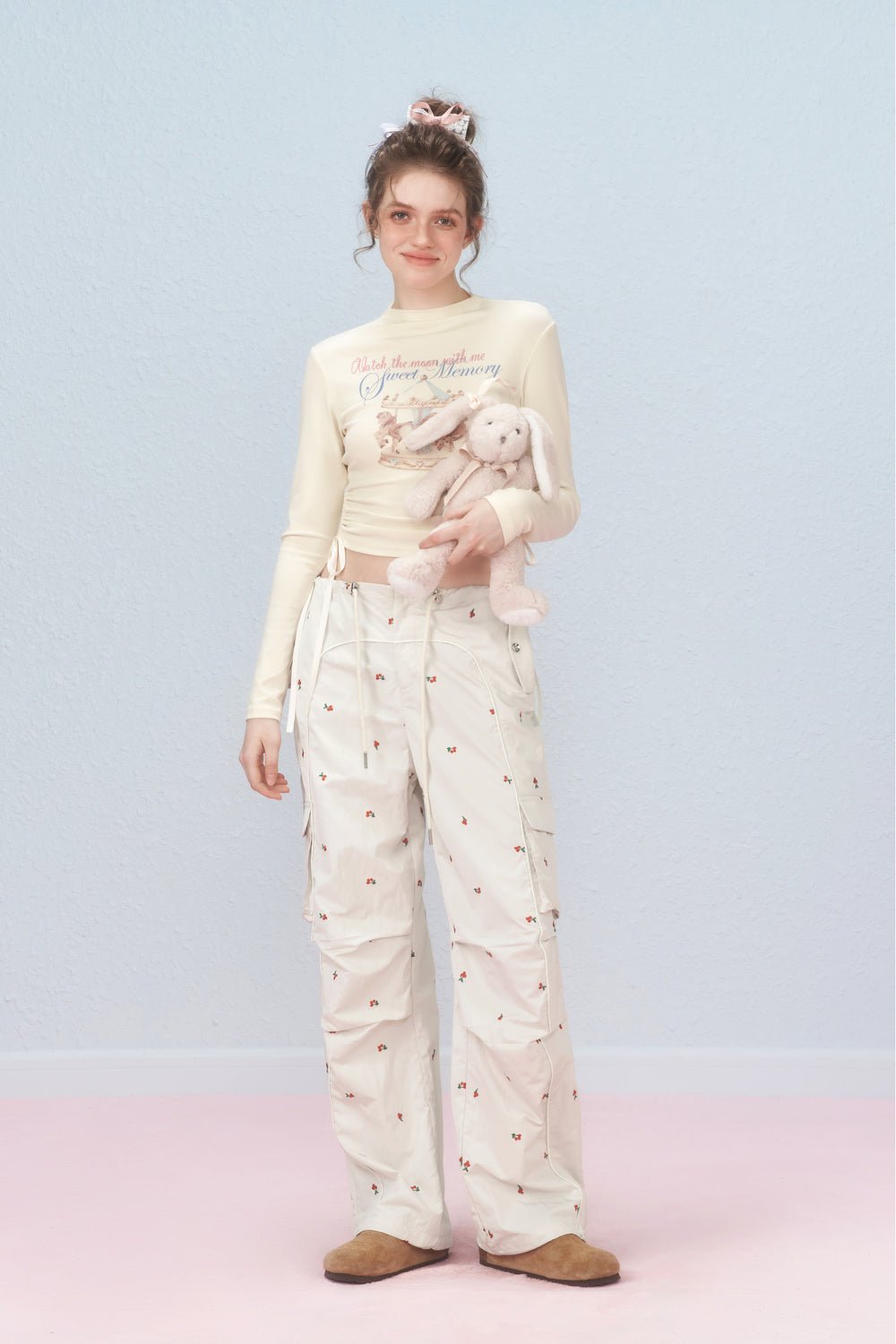 Cherry Embroidered Cargo Pants - COPPING THREADS - AYF