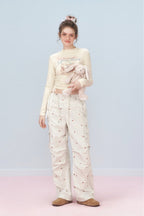 Cherry Embroidered Cargo Pants - COPPING THREADS - AYF