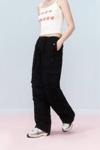 Cherry Embroidered Cargo Pants - COPPING THREADS - AYF