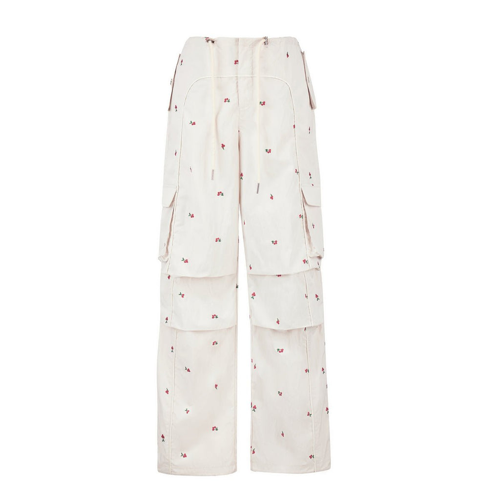 Cherry Embroidered Cargo Pants - COPPING THREADS - AYF