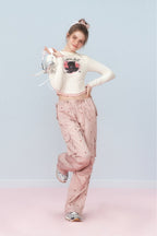 Cherry Embroidered Cargo Pants - COPPING THREADS - AYF