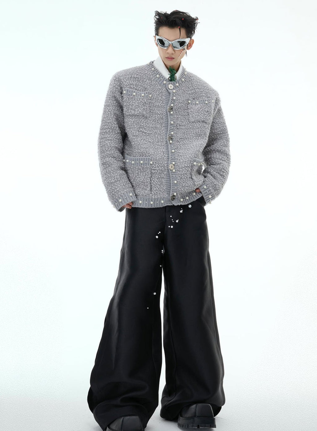 Chic Pearl - Embellished Knit Sweater - COPPING THREADS - ArguE CulturE