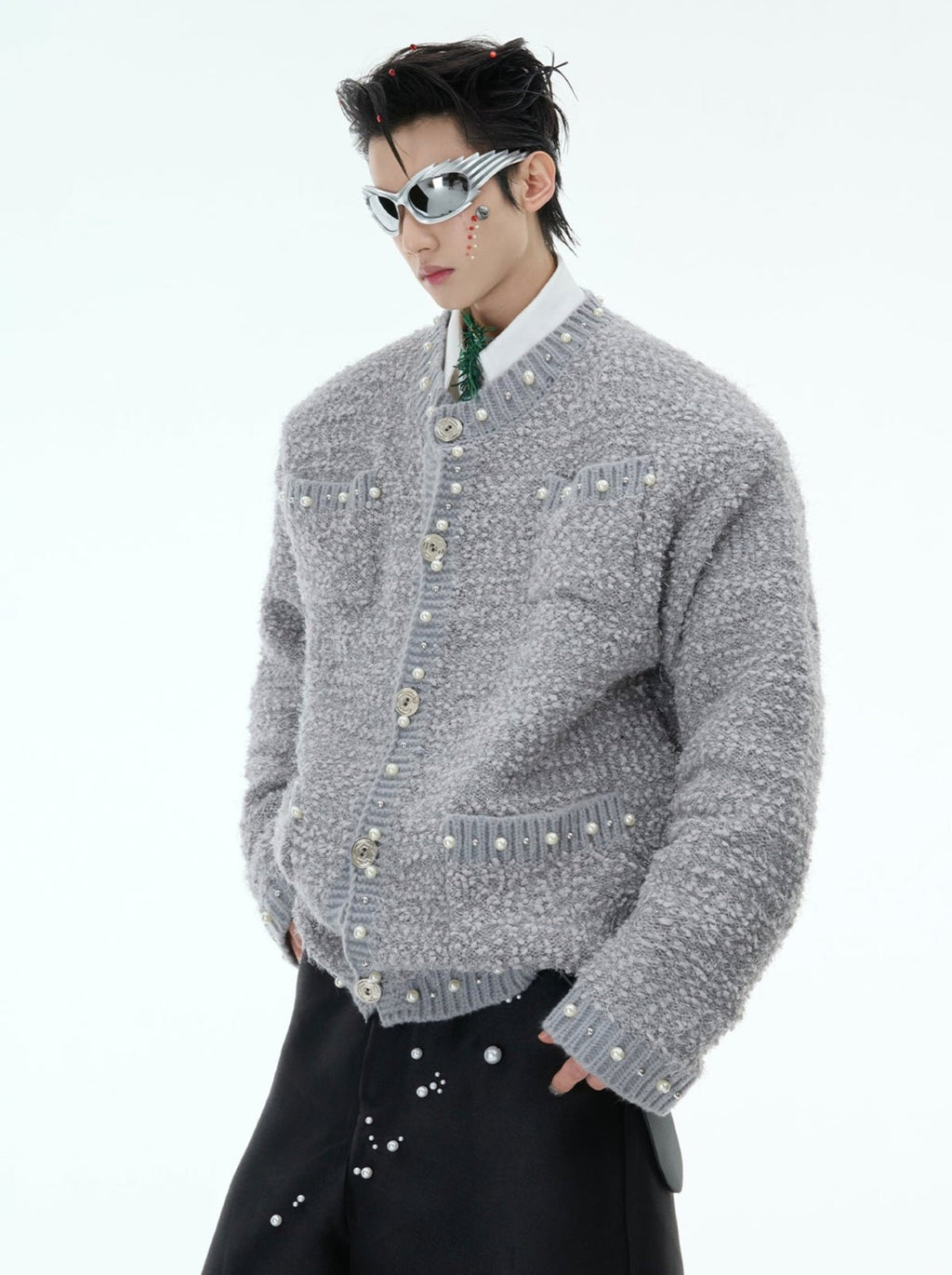 Chic Pearl - Embellished Knit Sweater - COPPING THREADS - ArguE CulturE