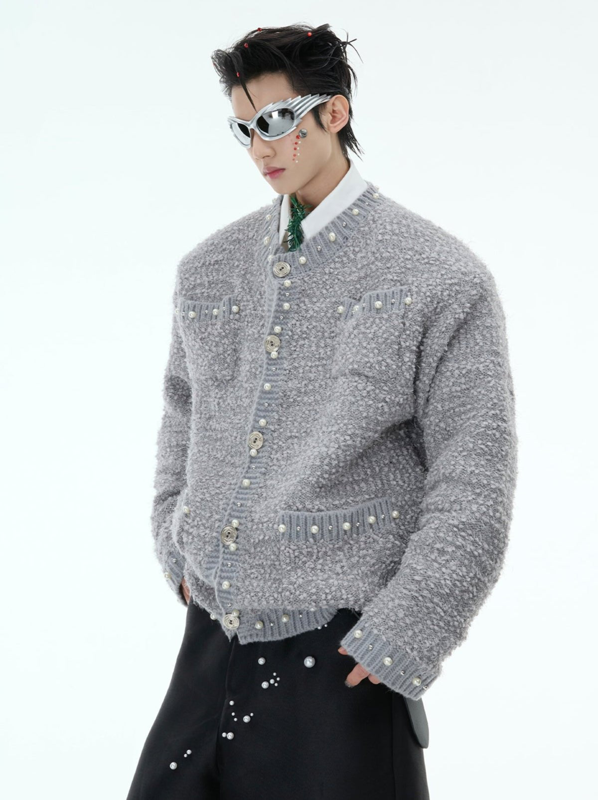 Chic Pearl - Embellished Knit Sweater - COPPING THREADS - ArguE CulturE