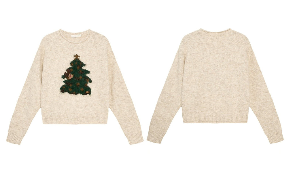 Christmas Tree Graphic Pullover Knit Sweater - COPPING THREADS - CT Select