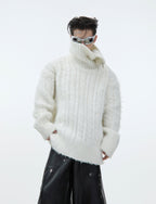 Chunky Cable Knit Turtleneck Sweater - COPPING THREADS - ArguE CulturE