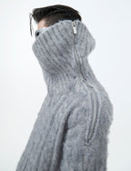 Chunky Cable Knit Turtleneck Sweater - COPPING THREADS - ArguE CulturE
