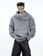 Chunky Cable Knit Turtleneck Sweater - COPPING THREADS - ArguE CulturE
