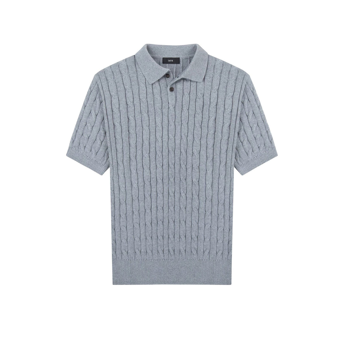Classic-Fit Cable-Knit Polo - COPPING THREADS - IDLT