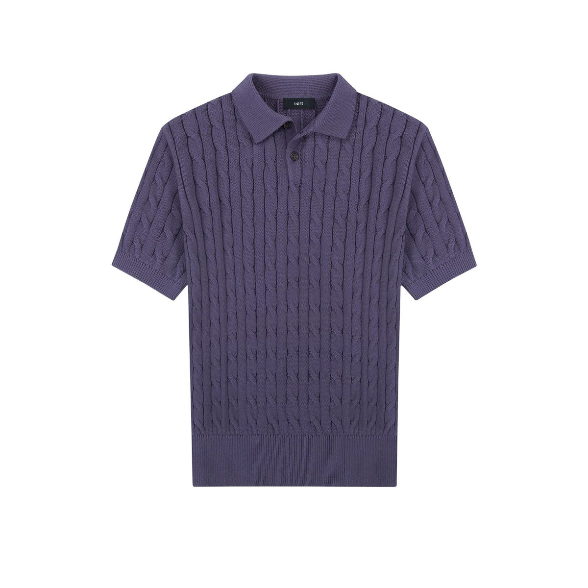 Classic-Fit Cable-Knit Polo - COPPING THREADS - IDLT