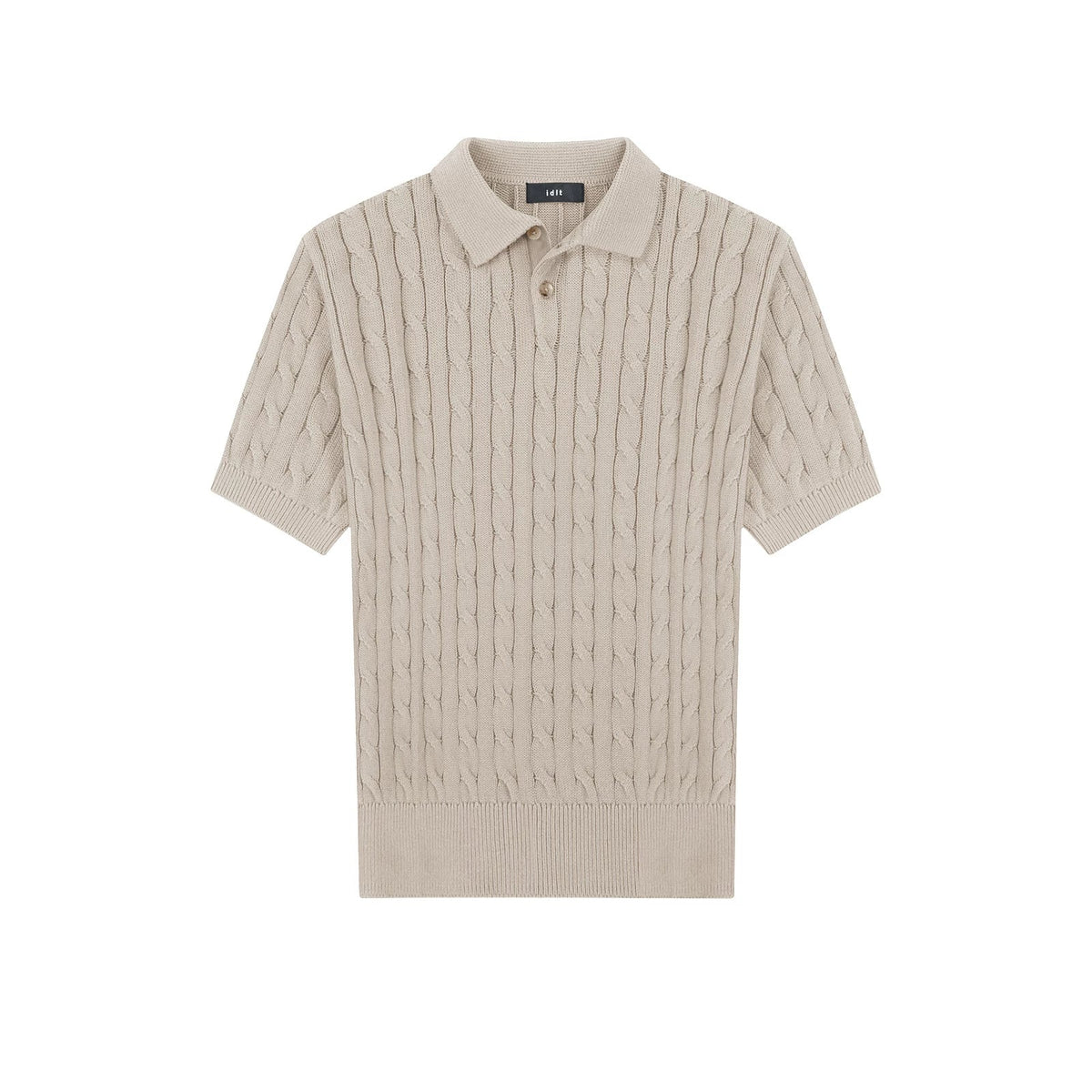 Classic-Fit Cable-Knit Polo - COPPING THREADS - IDLT 메인 이미지