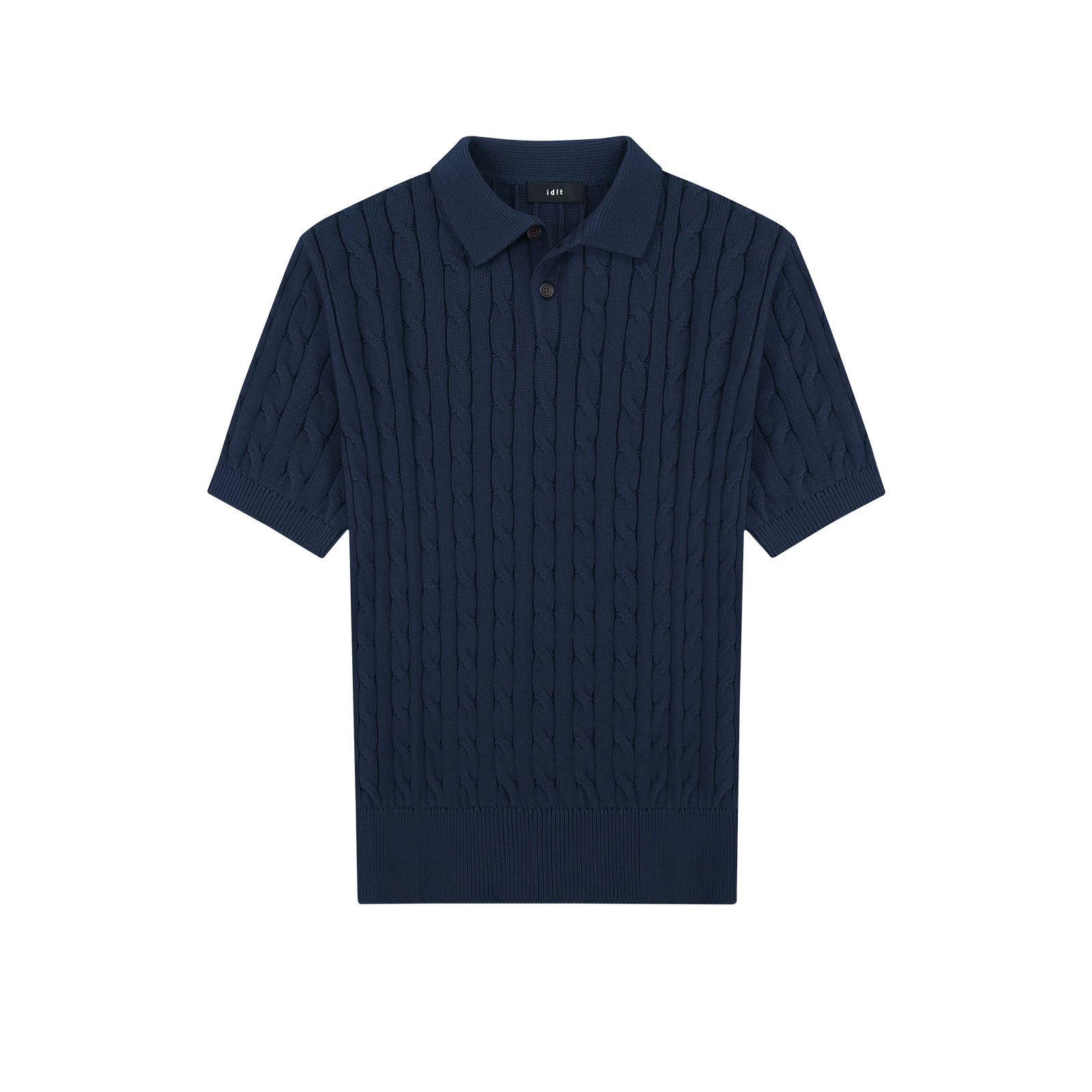 Classic-Fit Cable-Knit Polo 서브 이미지