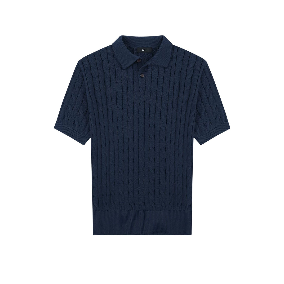 Classic-Fit Cable-Knit Polo - COPPING THREADS - IDLT
