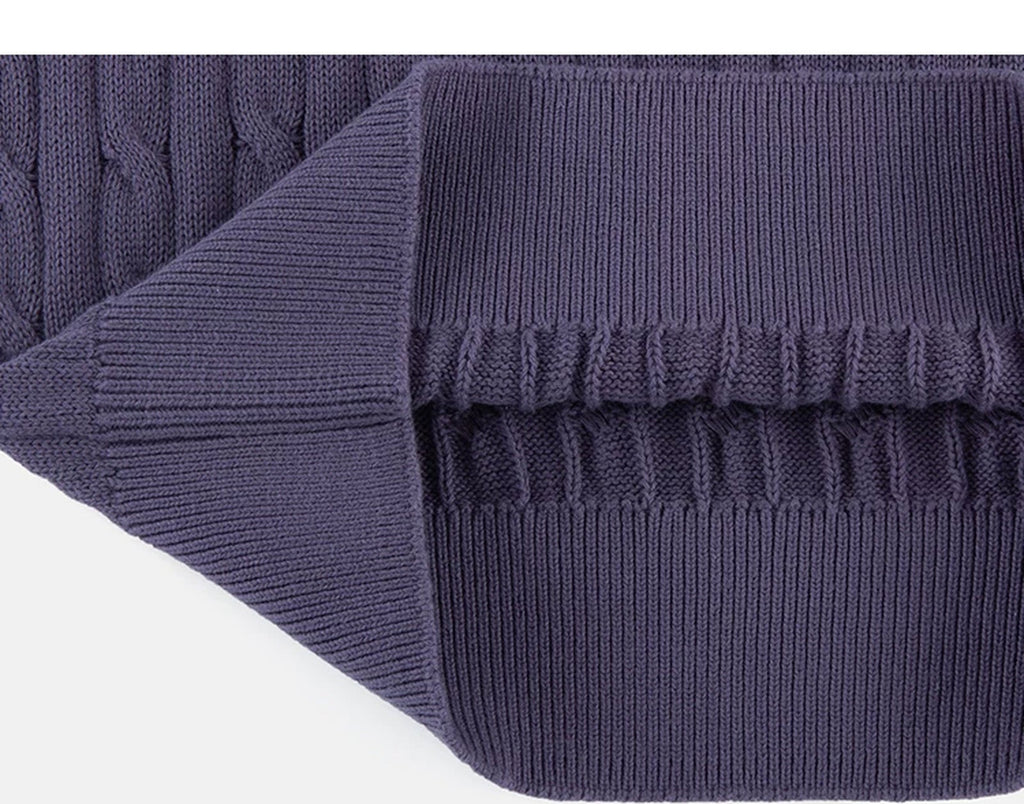 Classic-Fit Cable-Knit Polo - COPPING THREADS - IDLT
